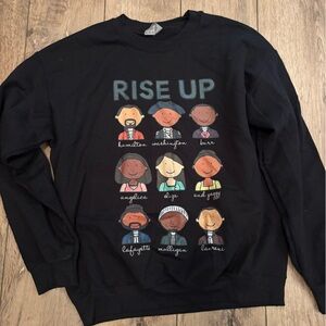 Black Hamilton 'Rise Up' Graphic Sweatshirt